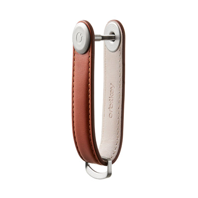 Key Organiser Leather Cognac with Tan Stitching