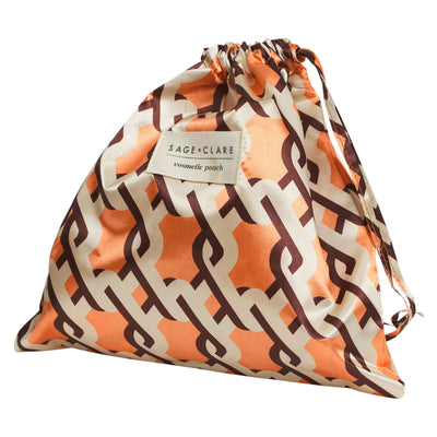 Delphine Cosmetic Pouch - Vivid Coral