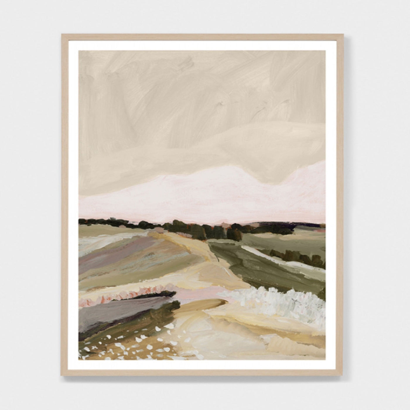 Over The Meadow Green 62 X 87cm
