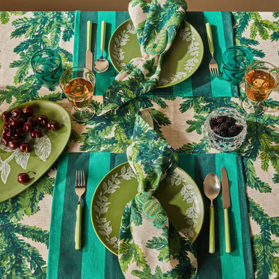 Festive Foliage Green Table Cloth Large