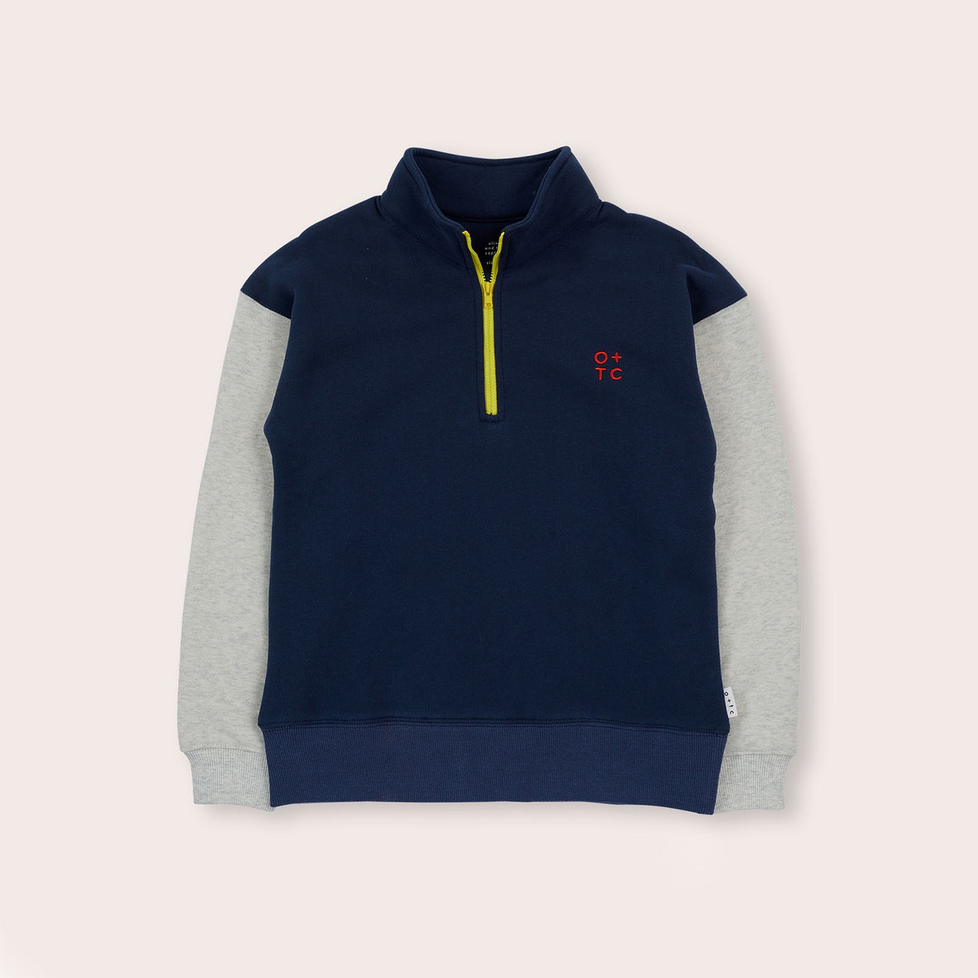 Teal Cosy Block Zip Pull Over