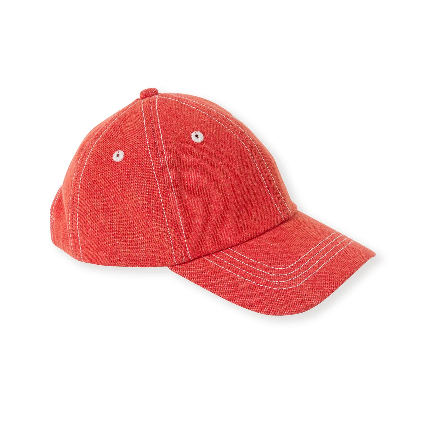 Tate Embroidered Demin Cap Apple Red