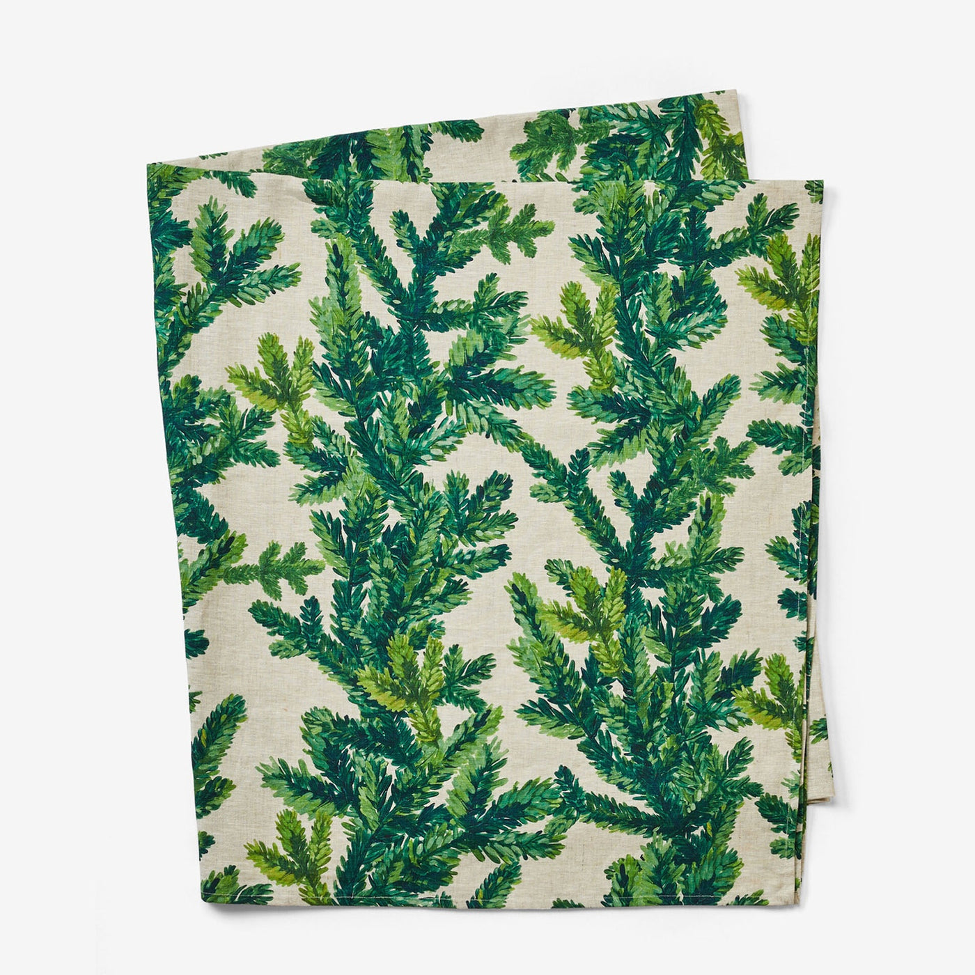 Festive Foliage Green Table Cloth Large
