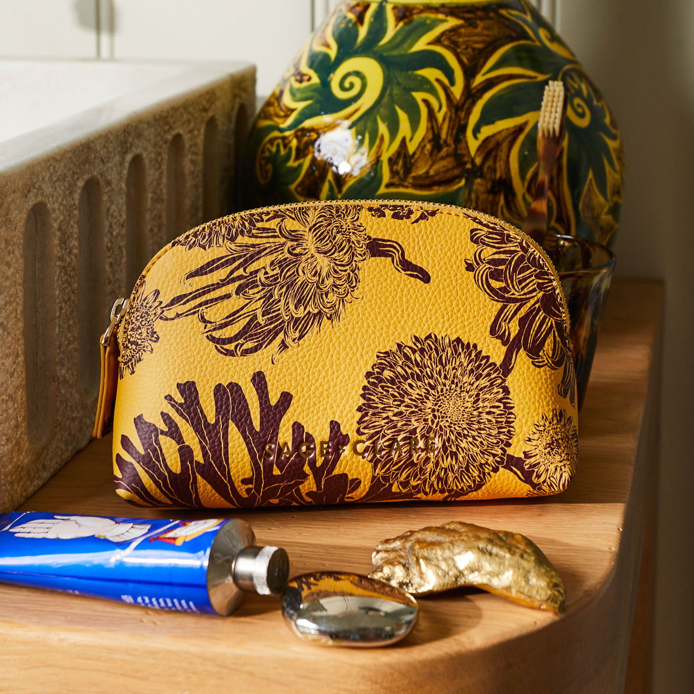 Delphine Cosmetic Pouch - Dune