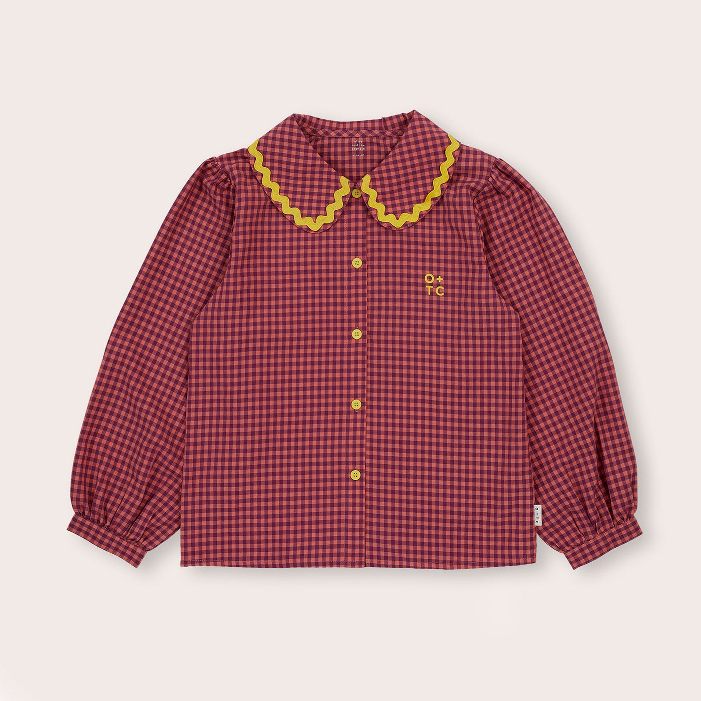Plum Ric Rac Collared Shirt
