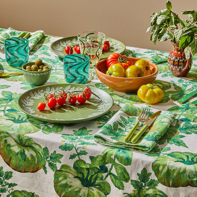 Heirloom Green Linen Tablecloth - Medium