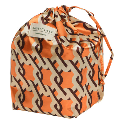 Delphine Small Vanity Case - Vivid Coral