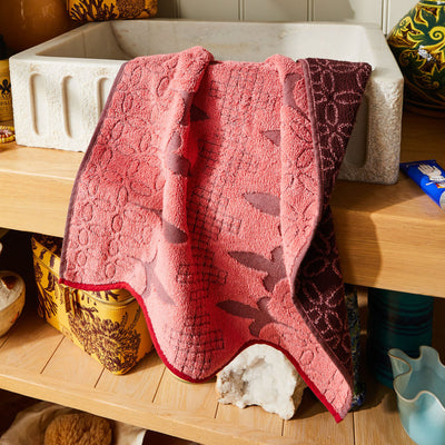 Esme Bath Hand Towel - Hibiscus