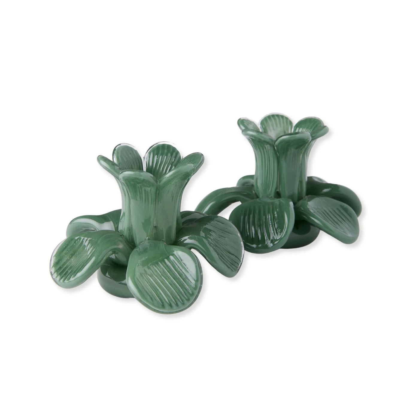 Flower Top Pistachio Candle Holder 2P Set One Size