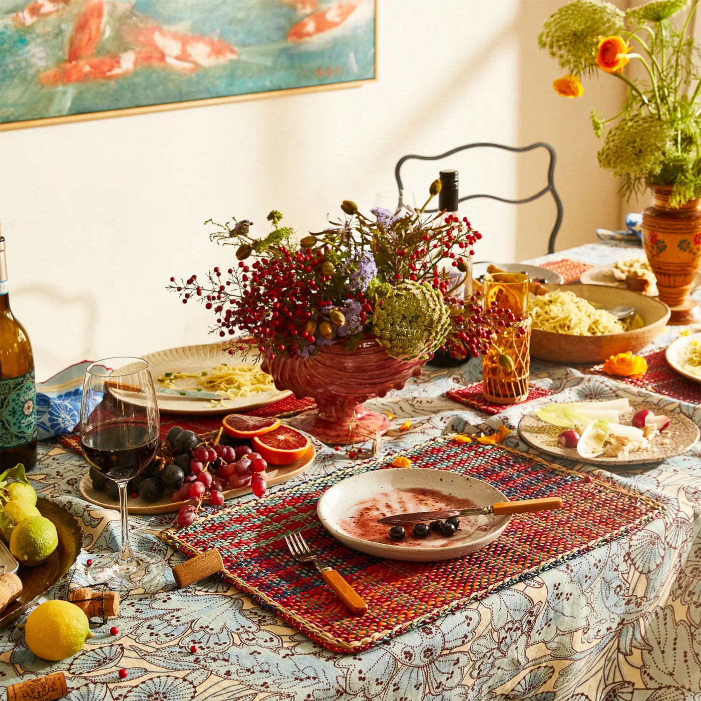 Isla Placemat Set - Crimson