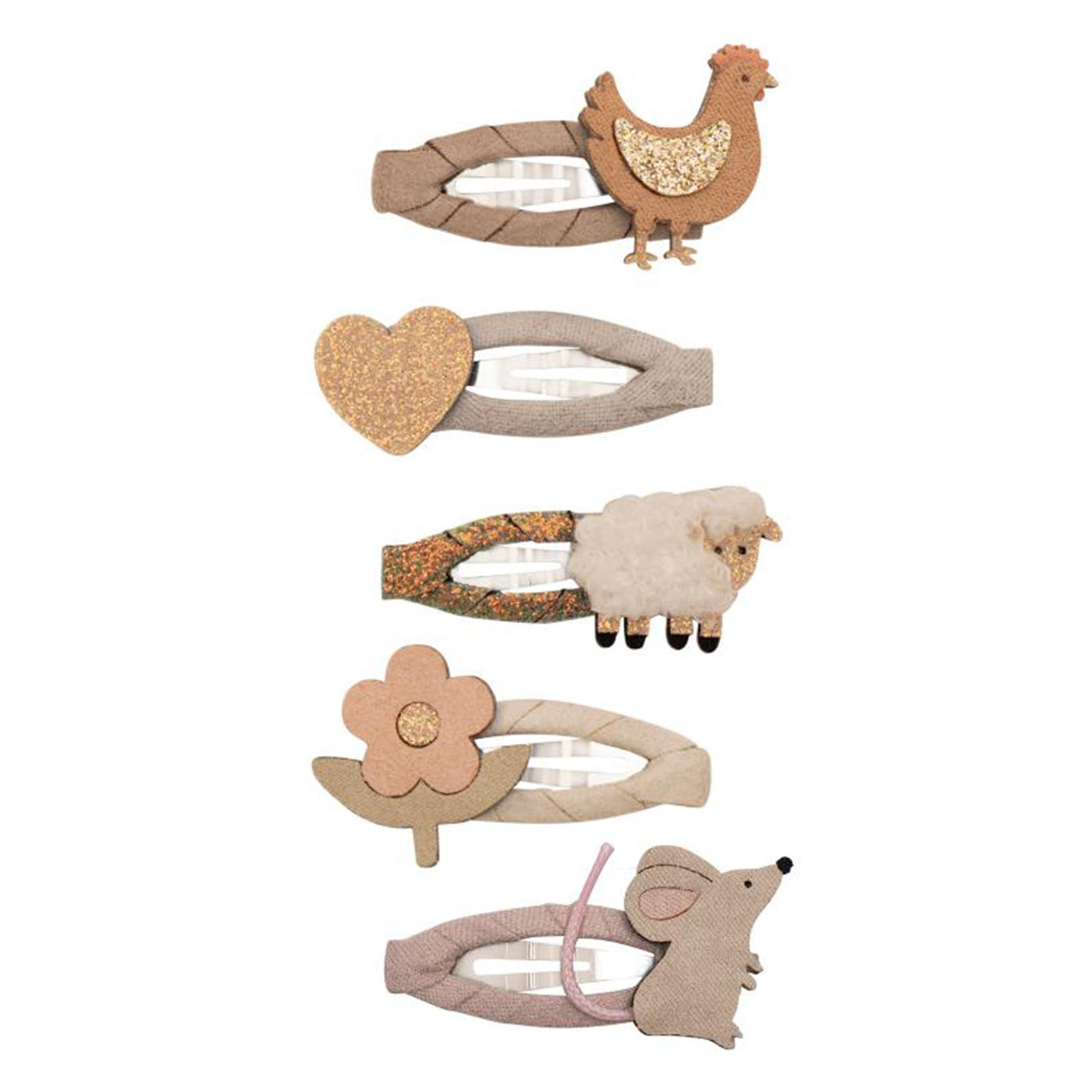 Farm Animal Mini Clips - 5pc