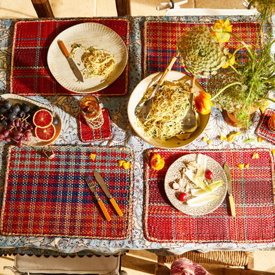 Isla Placemat Set - Crimson