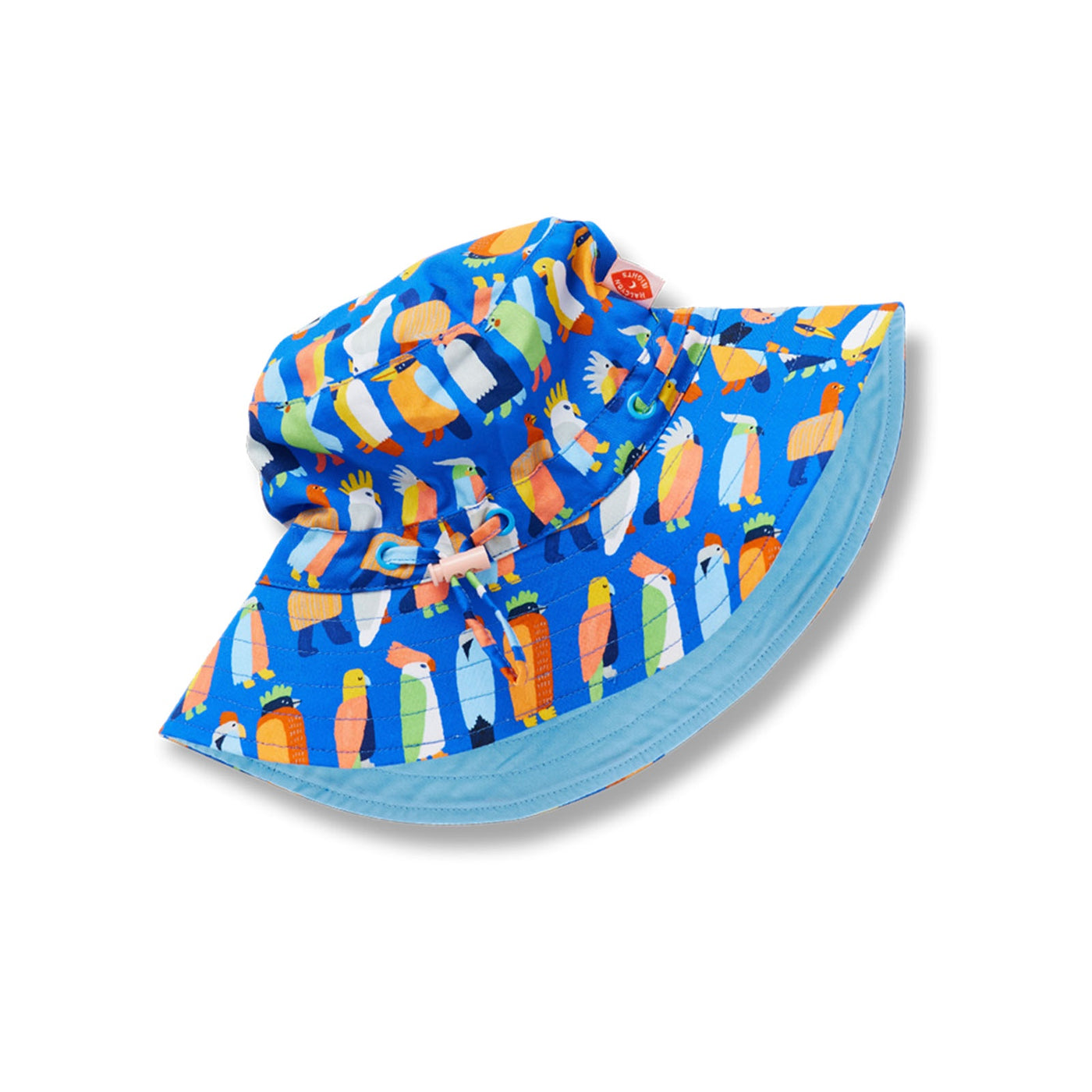 Flamin' Galahs Blue Kids Sun Hat