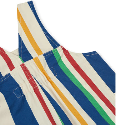 90'S Bold Stripe Denim Pocket Overalls