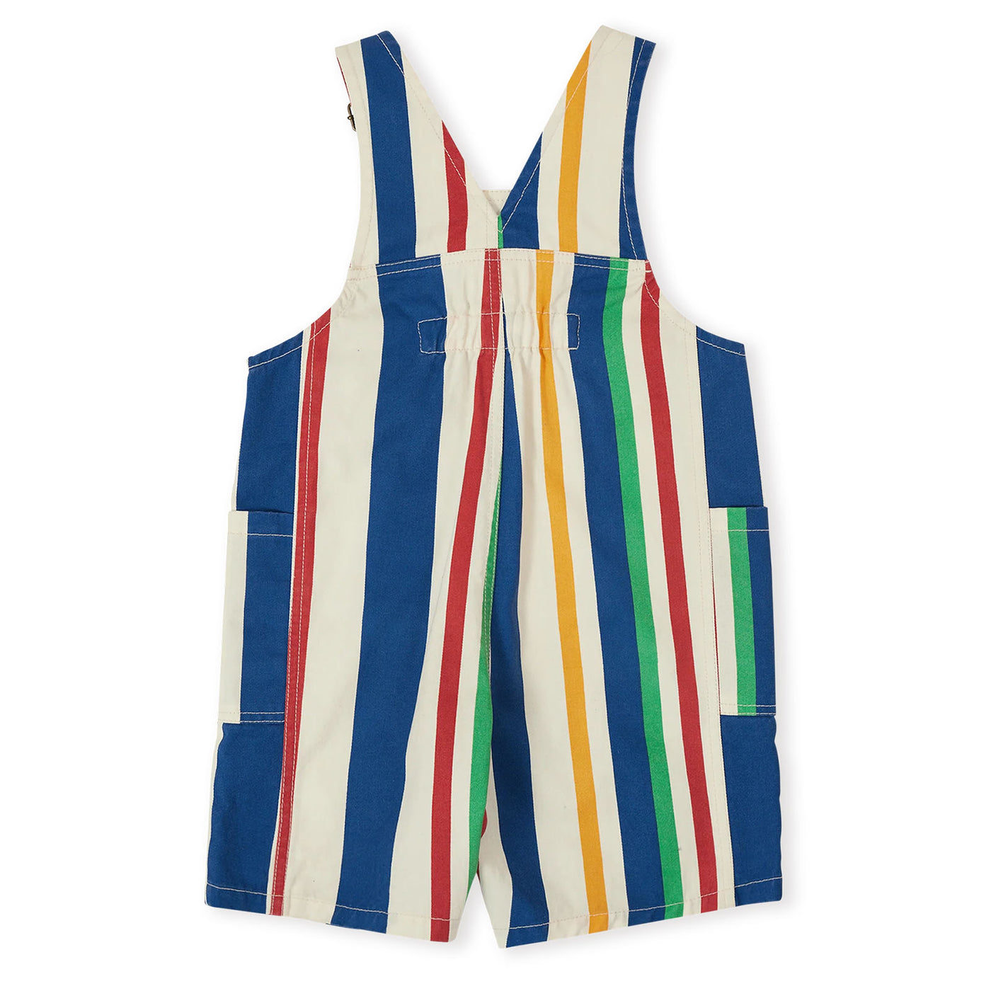 90'S Bold Stripe Denim Pocket Overalls