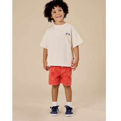 Noah Denim Shorts  Apple Red