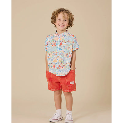 Noah Denim Shorts  Apple Red