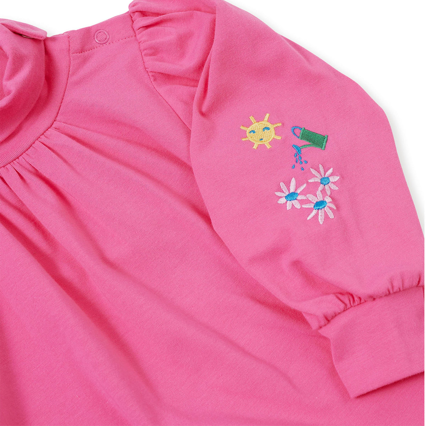 Sofia Embroidered Puff Sleeve Skivvy French Rose