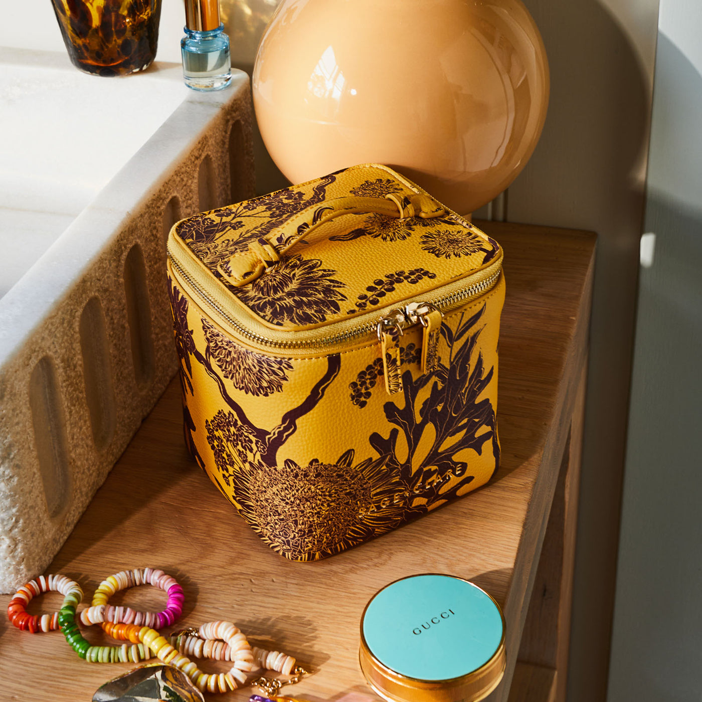 Delphine Small Vanity Case - Dune
