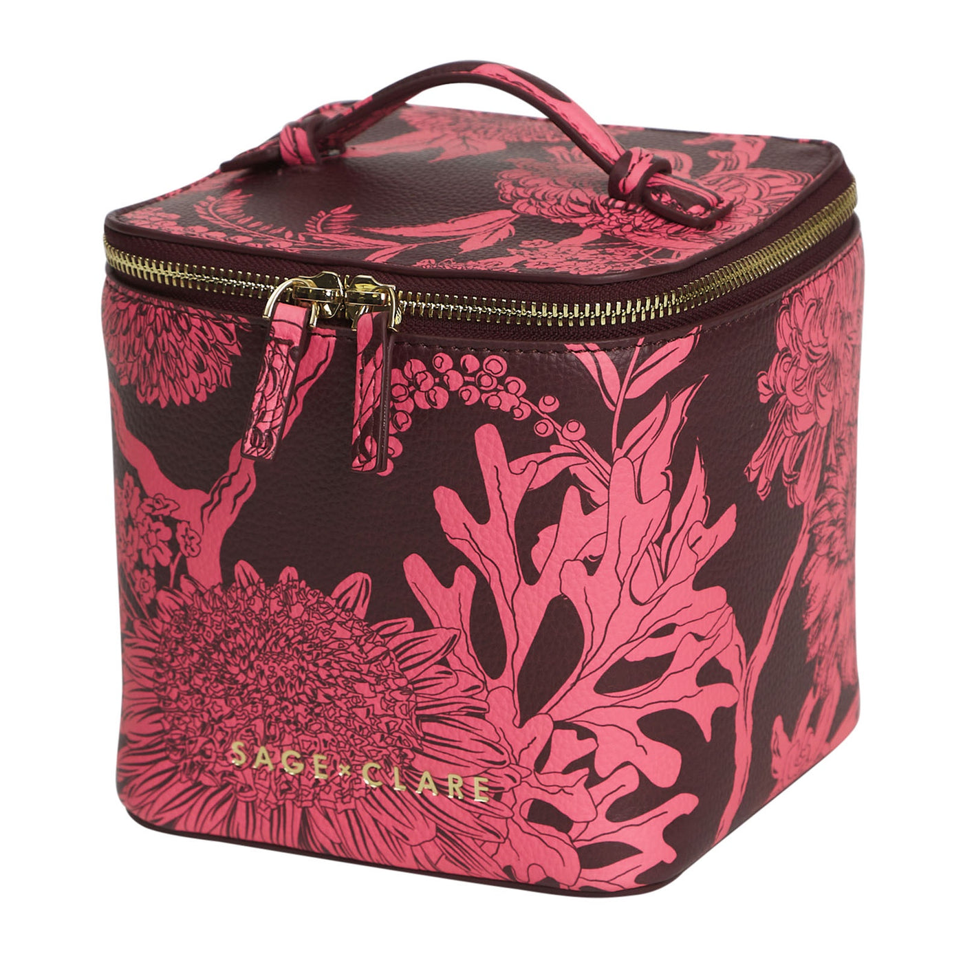 Delphine Small Vanity Case -  Garnet