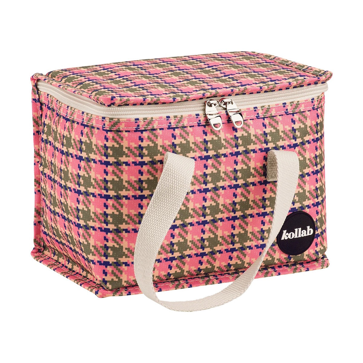 Lunch Box Pink Houndstooth