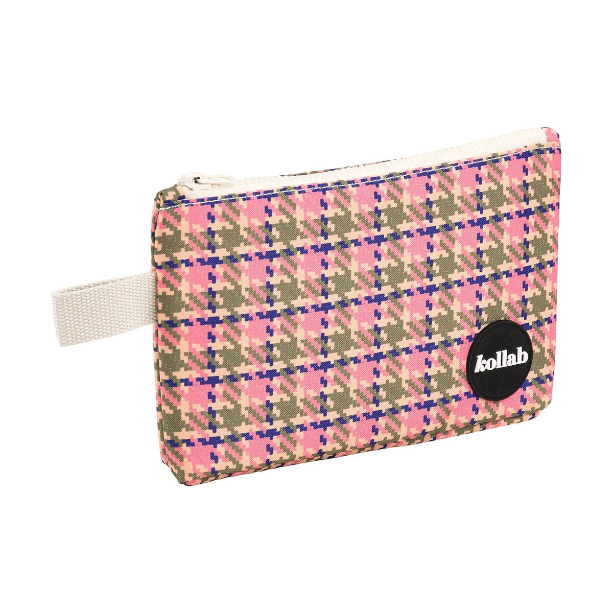 Mini Pouch Pink Houndstooth