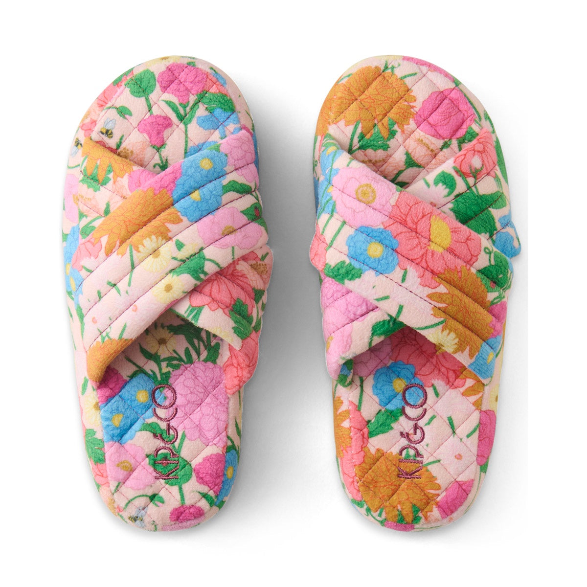 Follow The Sun Quilted Velvet Slippers