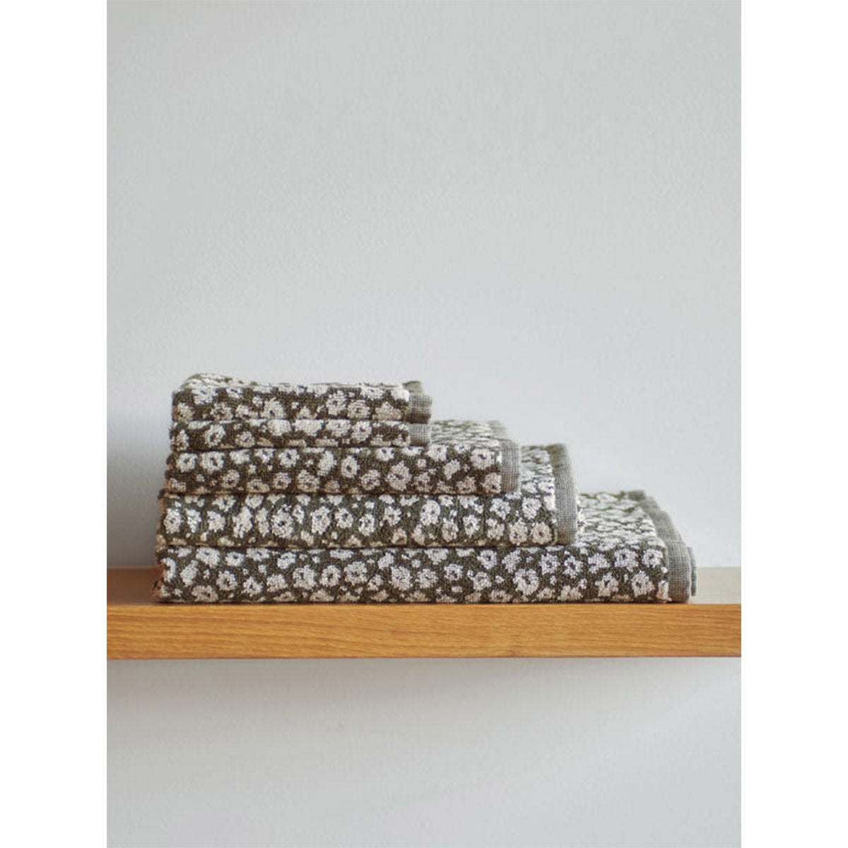 Forget Me Not Cotton Bath Mat Ivy/Oat