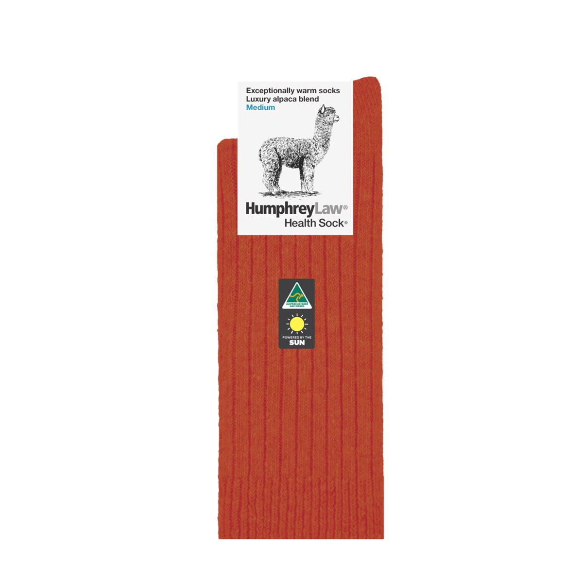 Alpaca Wool Blend Sock - Terracotta