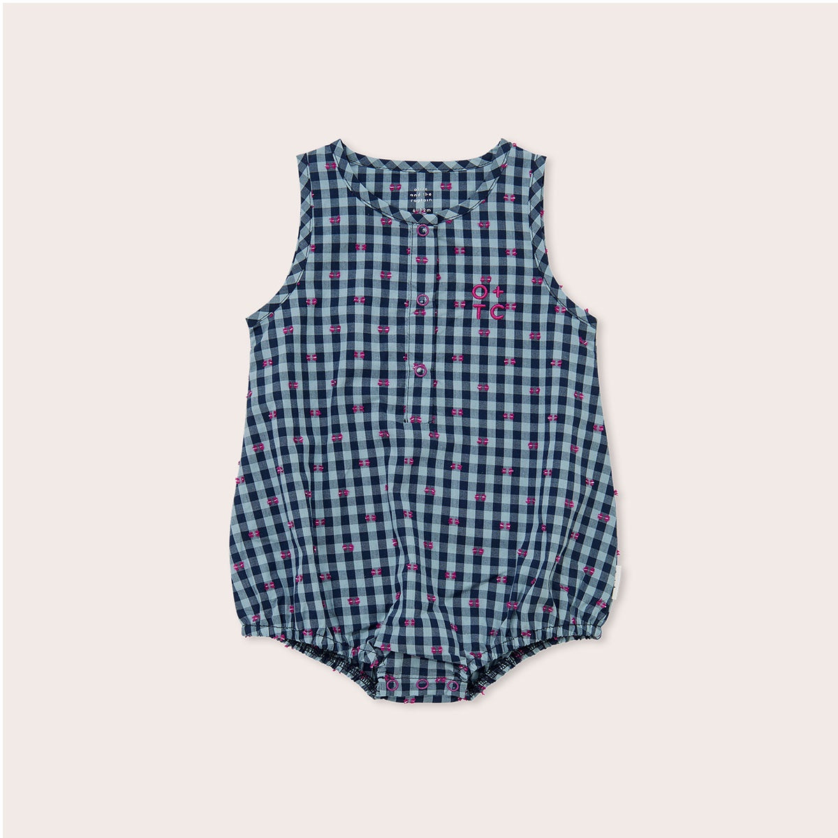 Gingham Bows Bubble Romper