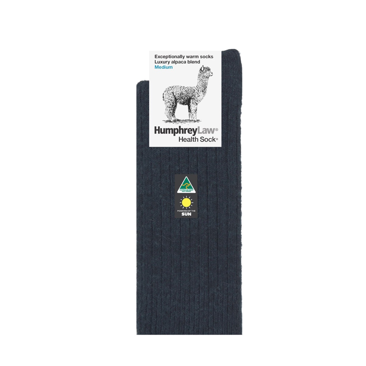 Alpaca Wool Blend Sock - Charcoal