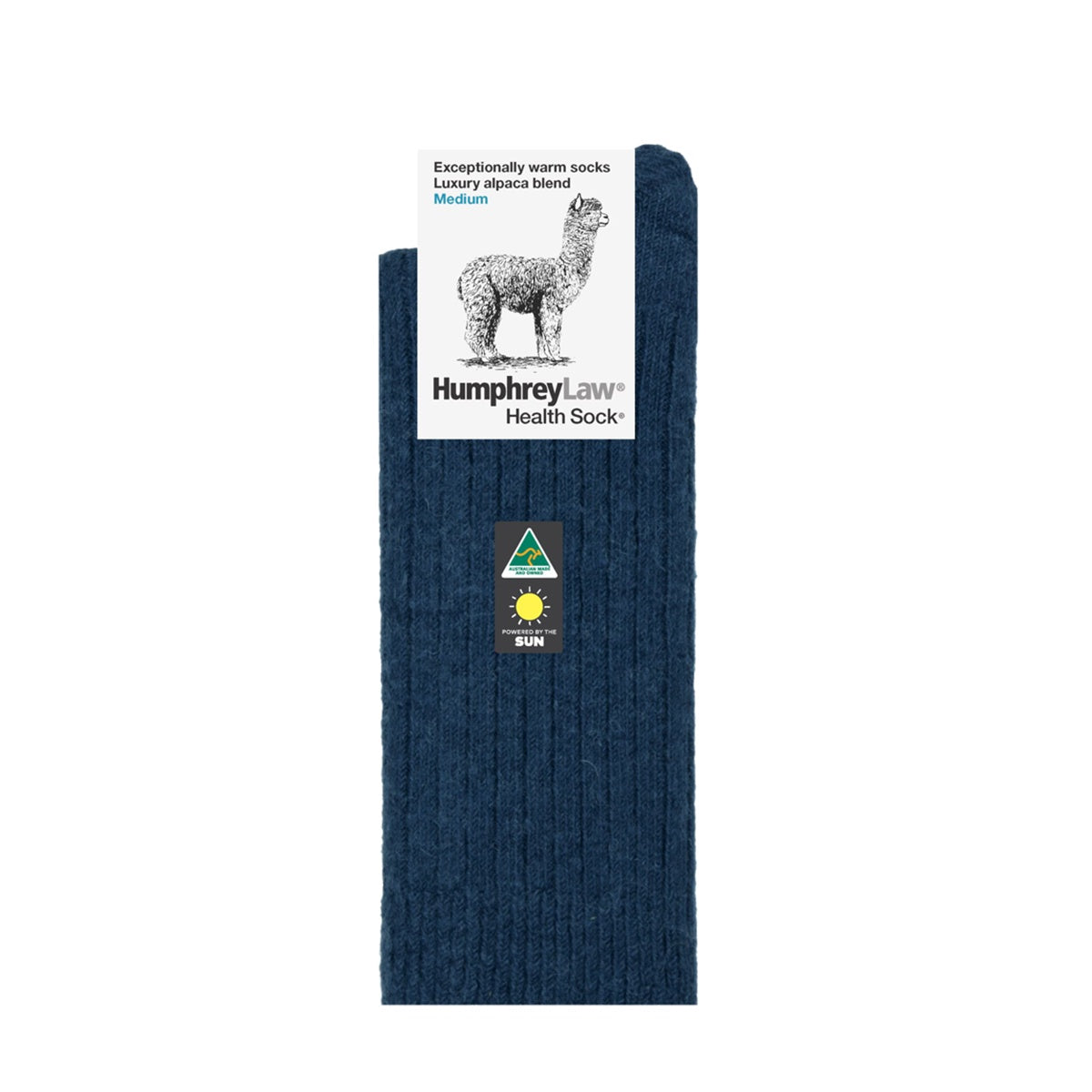 Alpaca Wool Blend Sock - Denim