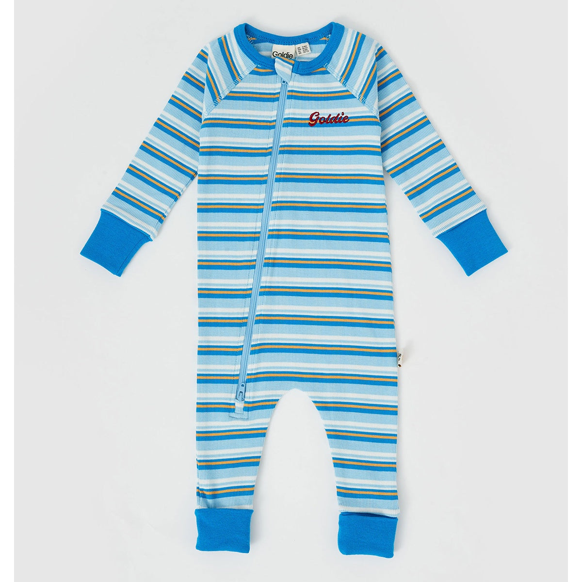 Sky Stripe Rib Zip Suit