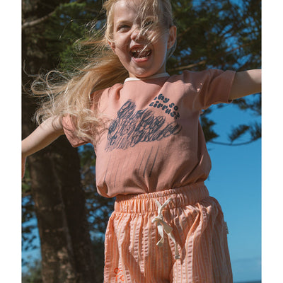 Cantaloupe Stripe Wide Shorts