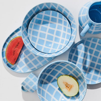 Blue Bird Tartan Salad Bowl One Size