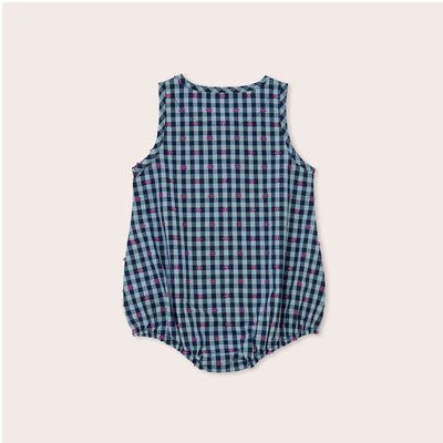 Gingham Bows Bubble Romper