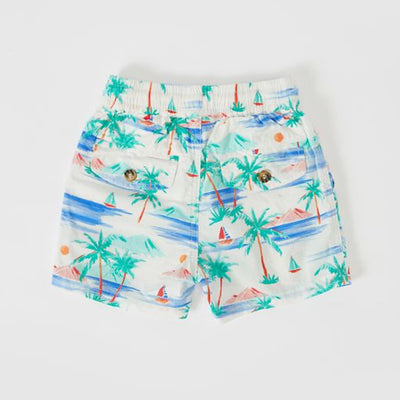 Noah Cotton Shorts Paradise White