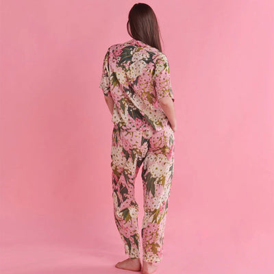 Bush Blossom Organic Cotton Short Sleeve Shirt & Pant Pyjama Set