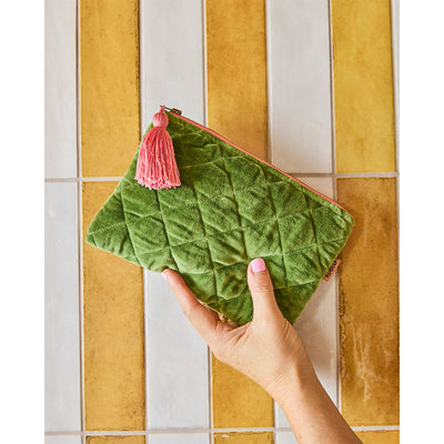 Moss Velvet Cosmetics Purse One Size