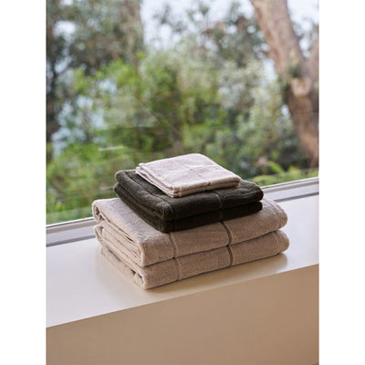 Pia Cotton Hand Towel - Oat/Multi