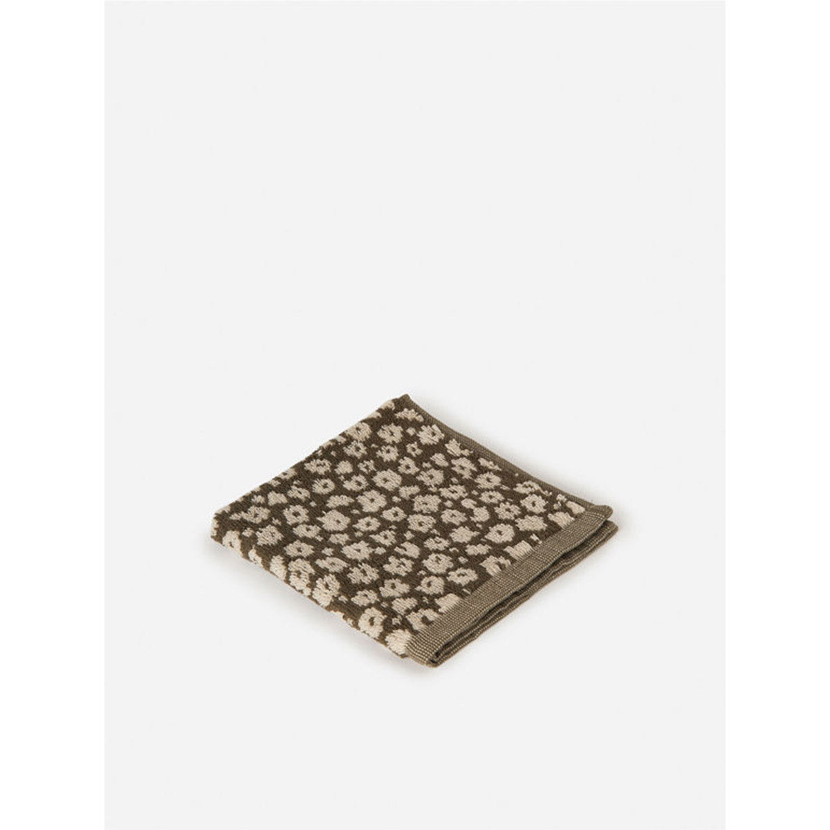 Forget Me Not Cotton Face Cloth - Ivy/Oat