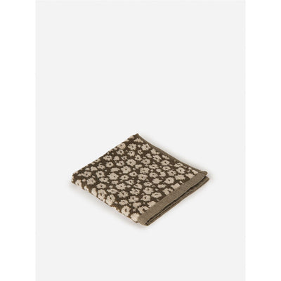 Forget Me Not Cotton Face Cloth - Ivy/Oat