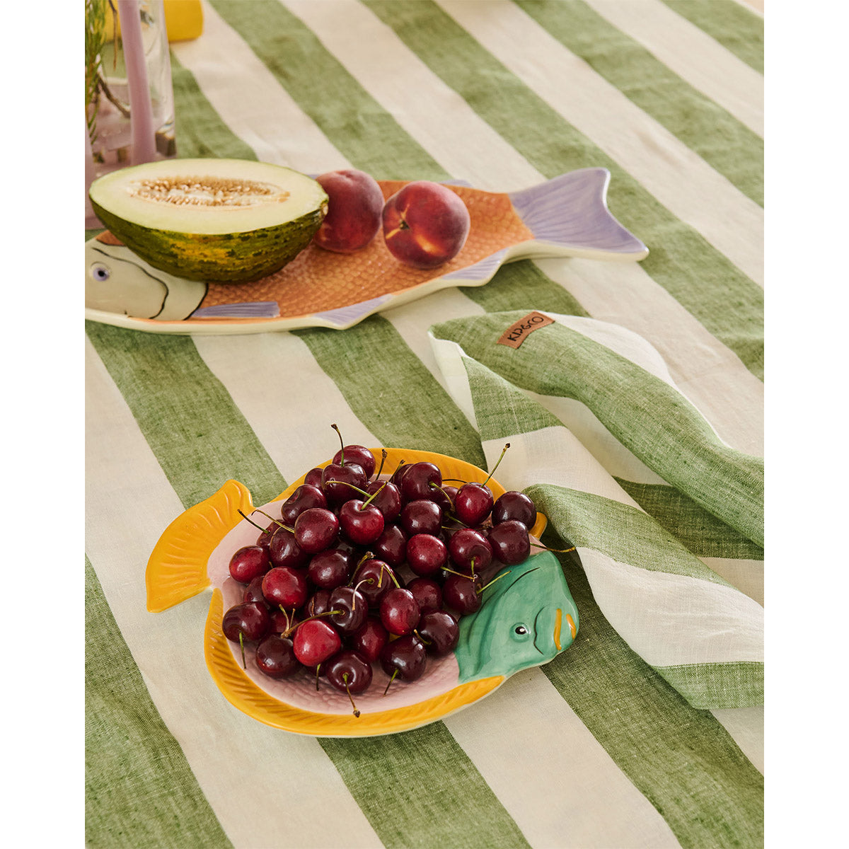 Moss Stripe Tablecloth Standard Rectangular