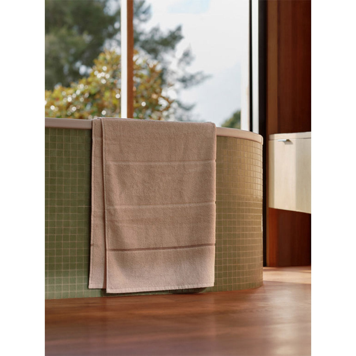 Pia Cotton Bath Towel Oat/Multi