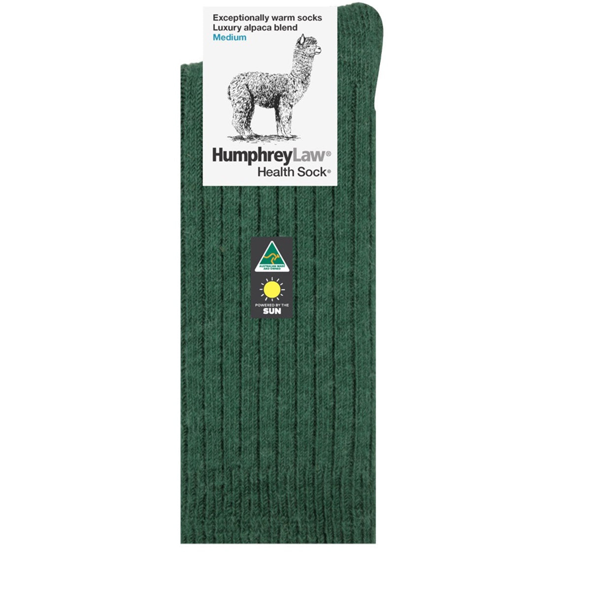 Alpaca Wool Blend Sock - Hunter Green