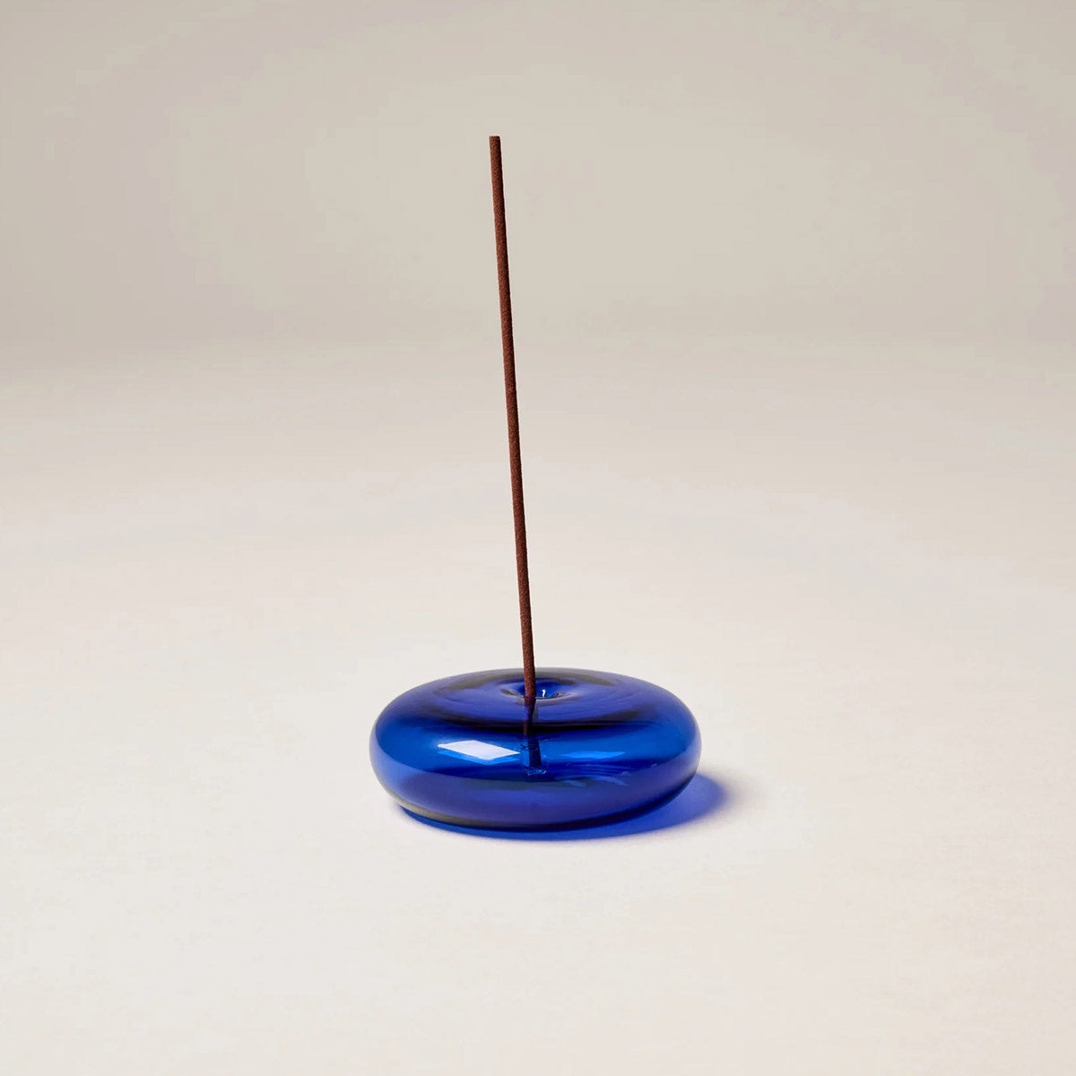 Glass Vessel Incense Holder - Cobalt