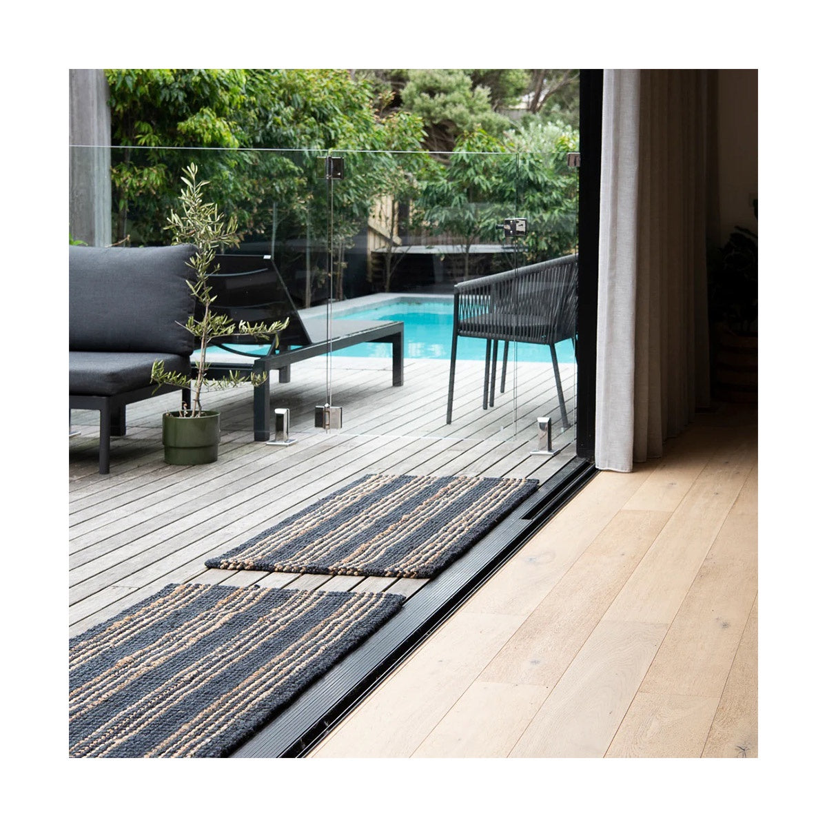 Jones Stripe Jute Mat 60 x 90