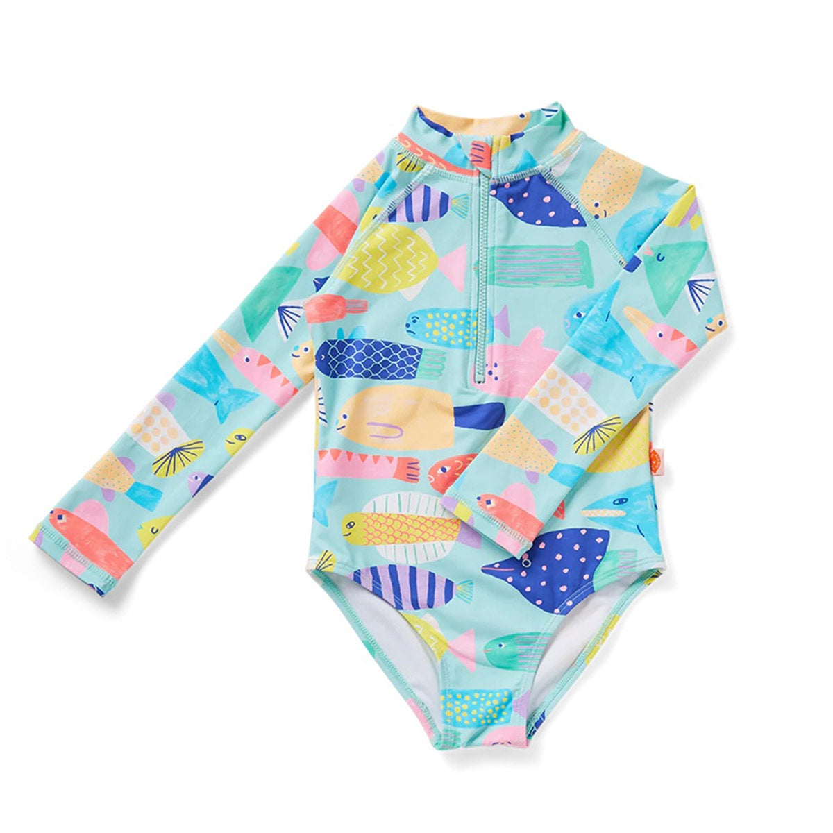 Rainbow Reef Long Sleeve Zip Bather