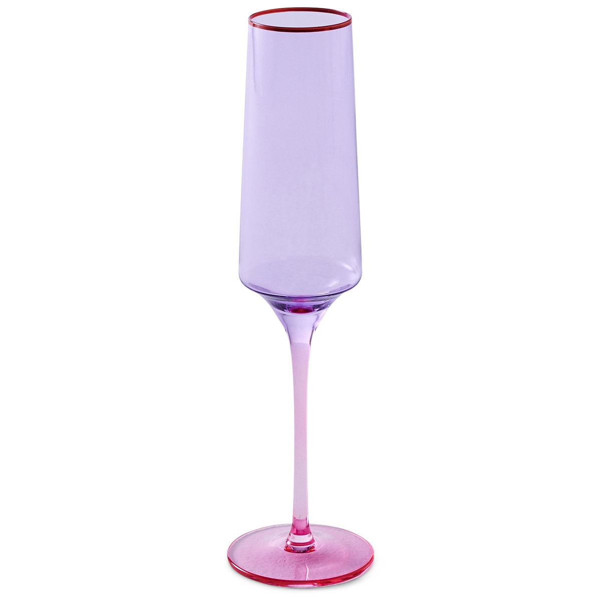 Lilac Colour Block Champagne Glass 2P Set One Size