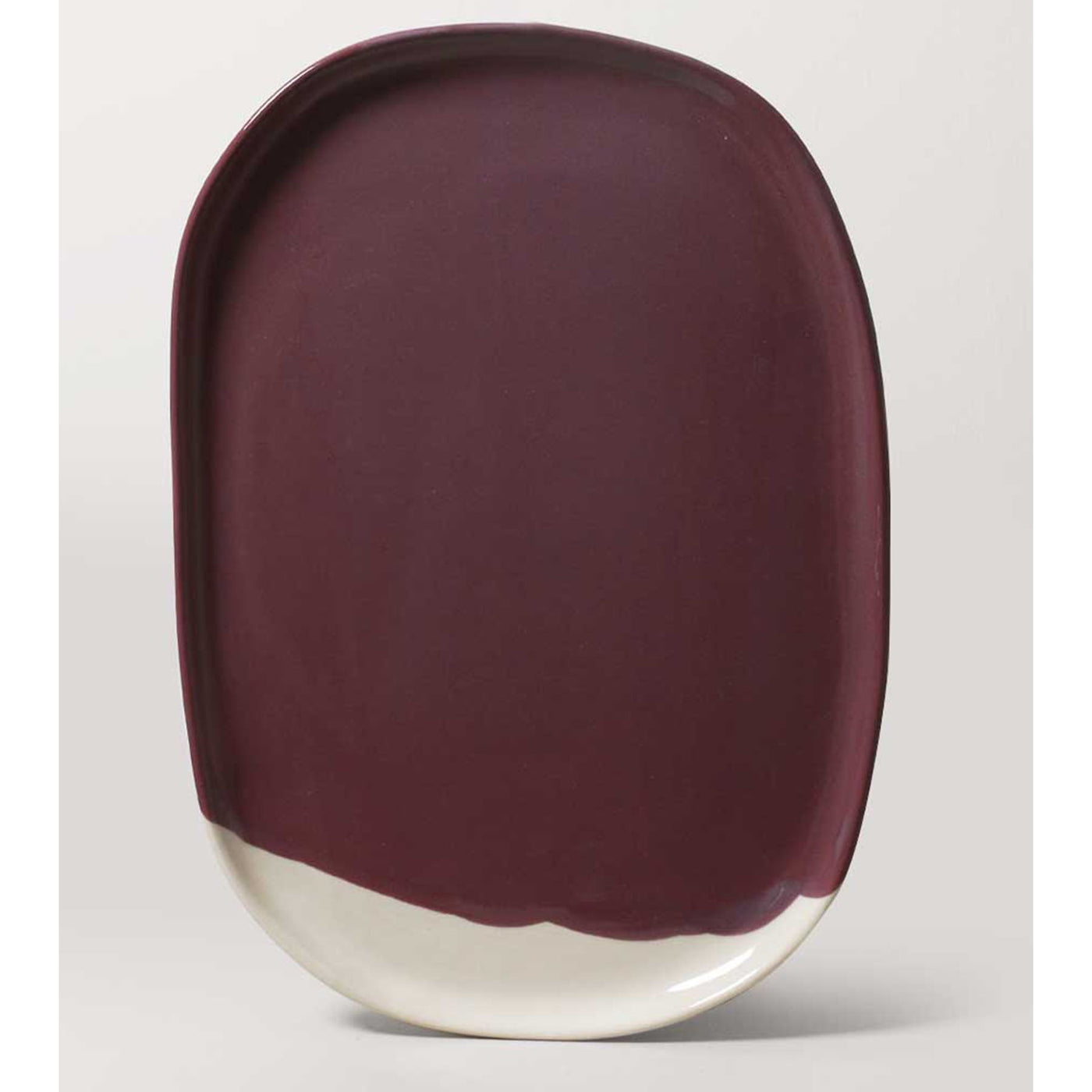 Hand Pressed Oval Tray - Plum